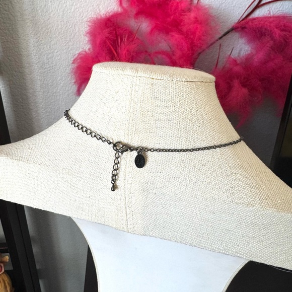 Cookie Lee Gunmetal Gem Pendant Necklace - Picture 7 of 9